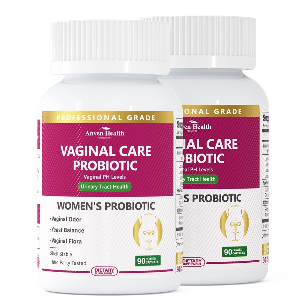 Vaginálne probiotiká pre ženy pH Balance s prebiotikami - 60 miliárd žien Probiotiká pre Vaginal Flora, Odor, Kvasnice a tráviace zdravie so šafranom, brusnicou, Vegan & Non-GMO