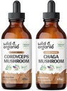 Wild & Organic Cordyceps Tincture 4 fl oz & Chaga Mushrom Tincture 4 fl oz