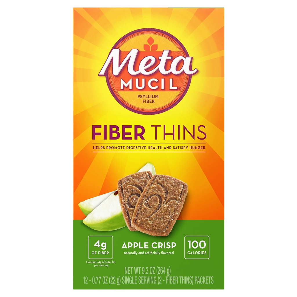 Metamucil Fiber Wafers Apple Crisp 24 Každý (Pack of 7)