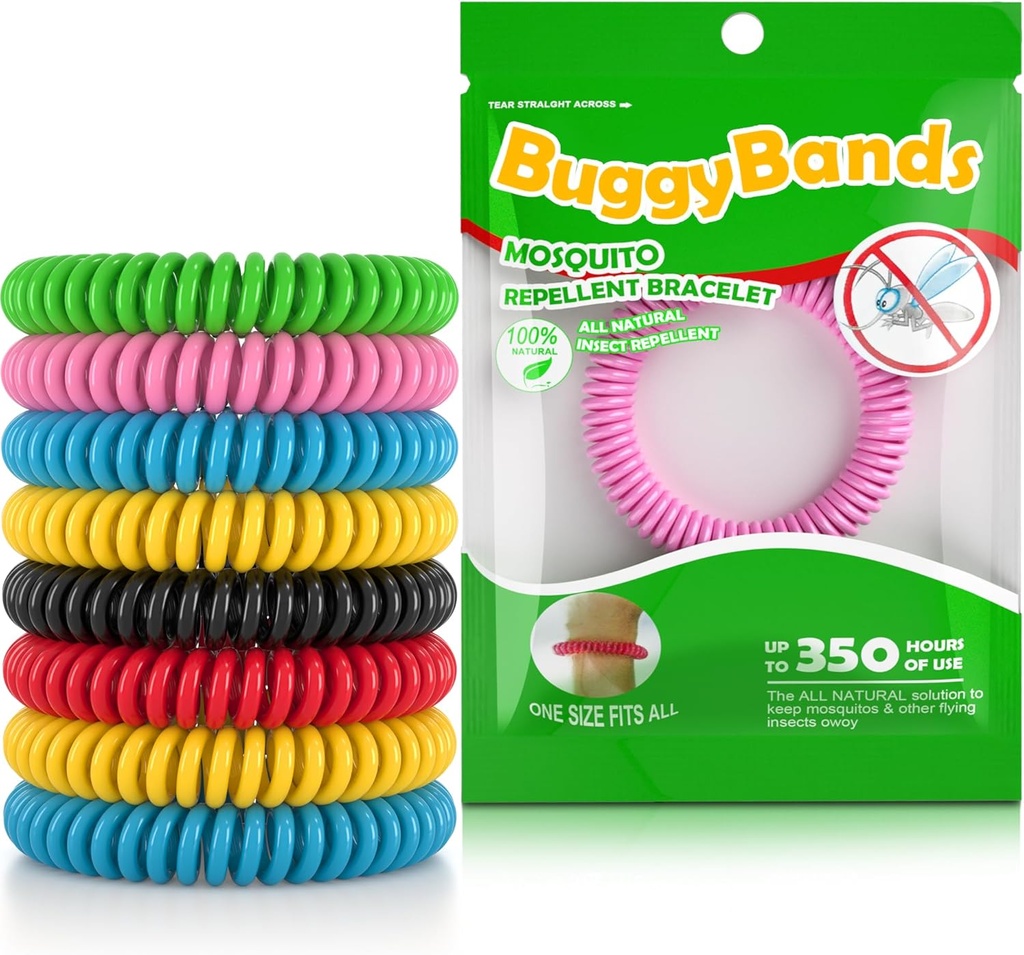 12 Balenie Mosquito Repelent Bracelets, Individuálne zabalené, DEET zadarmo, Prírodné a vodeodolné pásmo