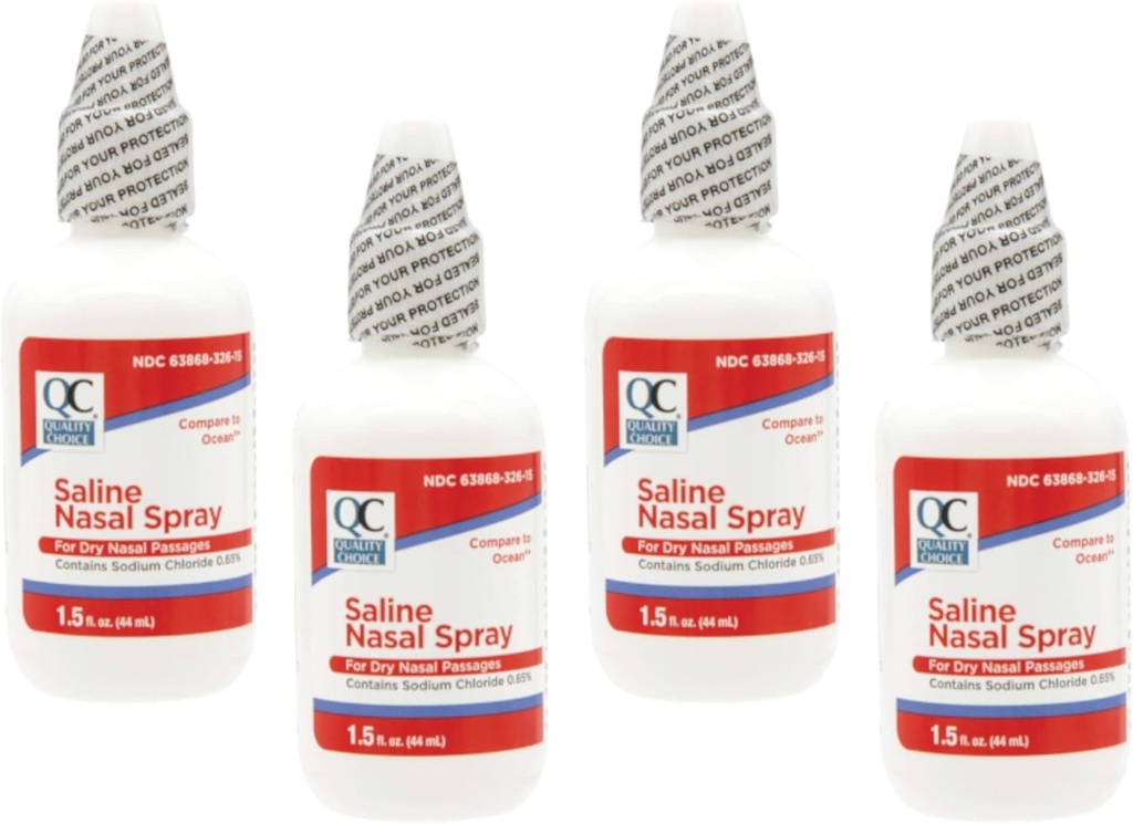Výber kvality Saline Nasal Relief, 1.5oz (Pack of 4)