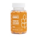 NaturesPlus Gummies Turmeric Curcumin - 60 Gummies, Peach - Podpora Joint, Tráviace a kardiovaskulárne zdravie - Vegan, Gluten Free, Non-GMO - 30 Serviv