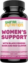 SHIFAA NUTRITION Hormóny rovnováhu a menopauza Doplnky pre ženy, Menopauza Relief - Podpora pre horúce riasy, Mood Swings w/Black Cohosh & Red Clover Halal Vitamíny, 30 Slúži