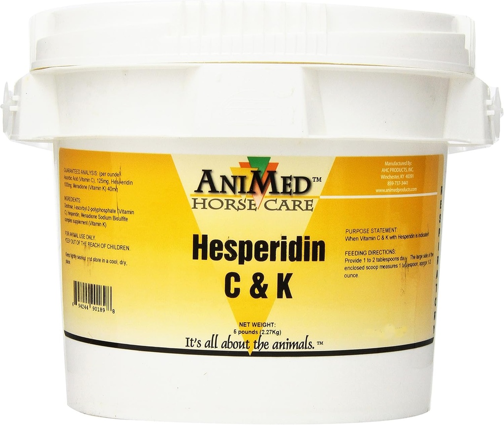 AniMed vitamín C a K s Hesperidin doplnok pre kone, 5-libra