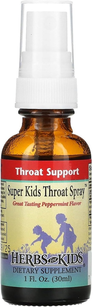 Bylinky pre deti Super Kids Throat Spray, 1 Ounce