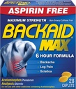 Backaid Max Relief Caplets, 28 gróf (Stock of 6)