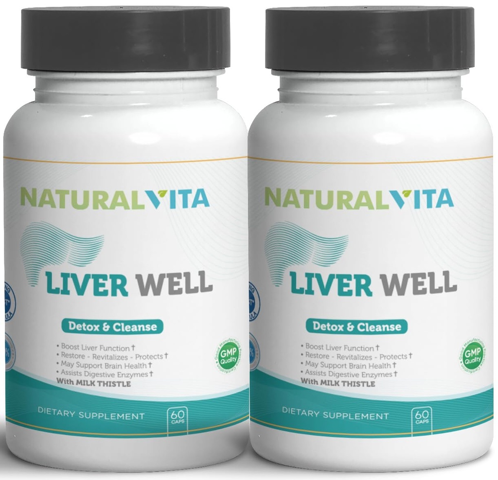 Pečeň dobre (2) Čistiť, Metabolická podpora Dtox - Pečeň Supplement for Liverwell Health with Milk Thitle Extract