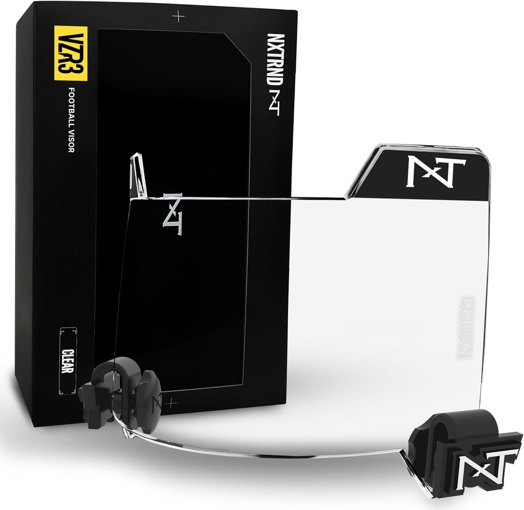 Nxtrnd VZR3 Football Visor, Zakrivené Lens Technology, Sedí pre dospelých a mládež futbalové prilby