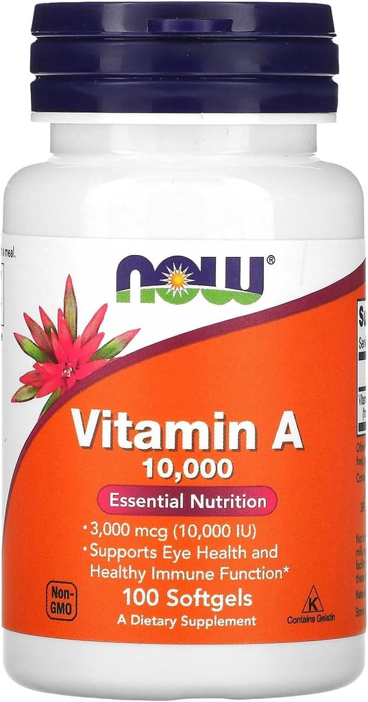 Teraz potraviny Vitamín A 10 000 IU 100 Sgels