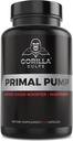 Gorilla Gulps - Primal Pump Nitric Oxide Supplement Nootropic 1500mg Nitrosigine L Arginine & Repee Root for Muscle Growth, Pumps, Krvný tok, Energia a zameranie - Max Strength Pre Cvičenie N.O. Booster