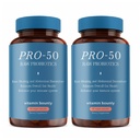Vitamín Bounty Pro- 50 Probiotiká 50 miliárd CFU - 13 kmeňové doplnky pre mužov a ženy + prebiotiká - Podpora trávenia a výživy - Lactobacillus & Bifidobacterium - kapsule s oneskoreným uvoľňovaním, 2 balenia