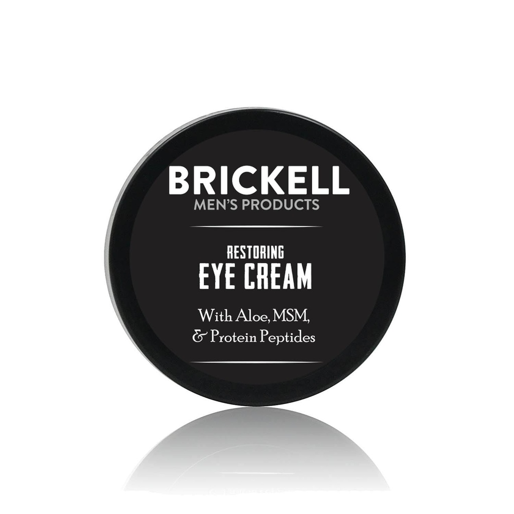Brickell muž's Restoring under eye Cream pre mužov, prírodné a organické anti Aging očný balzam znížiť opuchy, vrásky, tmavé kruhy, vrany nohy a pod očné tašky, 0.5 Ounce, unscented