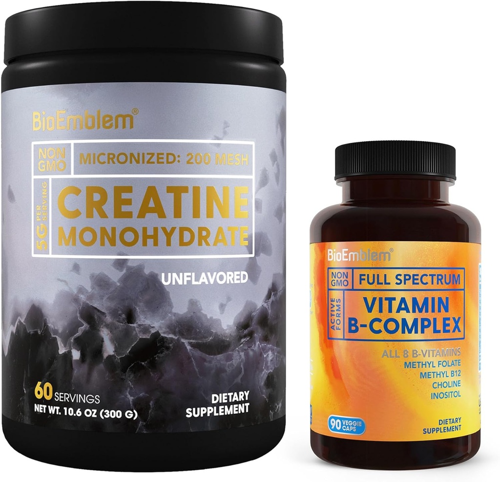 Bioemblém Prášok vitamín B-komplex a monohydrát kreatínu