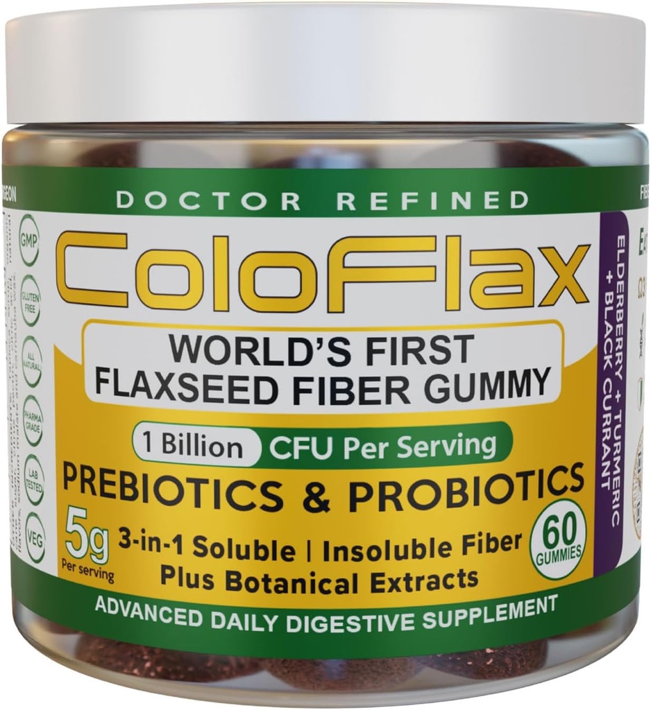 Organické ľanové semená Fiber + Probiotické Gummies 
