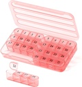 Mesačné pilulky Usporiadateľ 1 Časy denne, 30 Denné pilulky Box, Jeden mesiac pilulky Prípad raz denne,31 Denné pilulky Holder Medicína Organizátor vitamínov,Pink