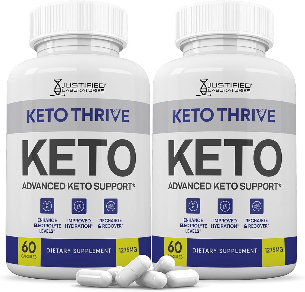 (2 balenia) Keto Thrive Keto ACV Pills 1275MG Keto Support Blend Capsule Alternative to Keto ACV Gummies Formulated with Apple Cider Ocogar Extra Virgin Olive Oil Powder Green Tea Leaf 120 Kapsule
