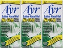 Ayr Saline Nasal Gel No-Drip Sinus Spray,0,75 Fl Oz (Stock of 3)
