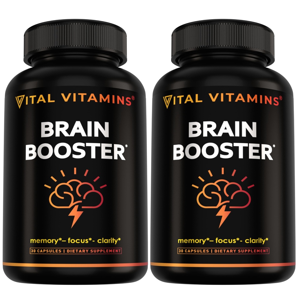 Vitálne vitamíny Brain Doplnky pre pamäť a zameranie (2-Pack)