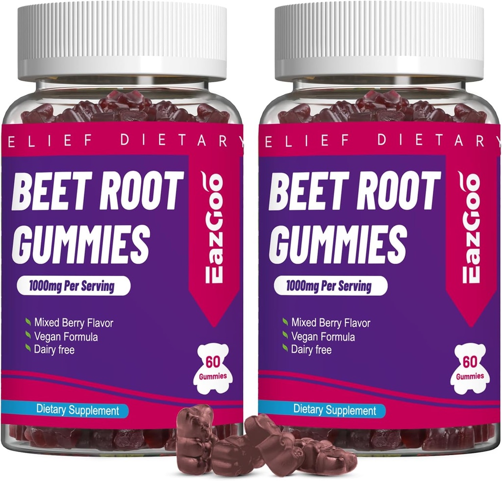 Repa koreňová Gumies, Repa koreňová Soft Chews s cviklou, Grape Seed Extract & Repee Root Powder, Vegan, Non-GMO, 120 Count
