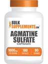 BulkSupplementments.com Agmatine Sulfate Kapsule - Nitric Oxide Supplement, Agmatine Supplement - Gluten Free, 2 Kapsule per Serving, 180 Počet (Pack of 1)