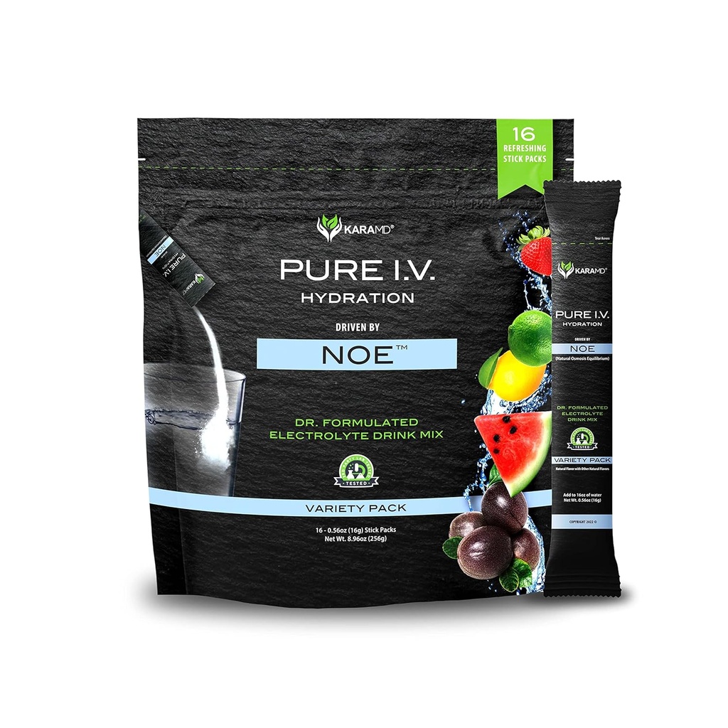 KaraMD Pure I.V. - Profesionálne formulovaný Electrolyte 4 Chuť Powder Drink Mix 