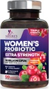 Probiotiká pre ženy Podpora trávenia Zdravie - 90 miliárd CFU Ženské probiotiká, 16 Kmene, brusnice, Vaginálne probiotiká s prebiotikami, PH, Immune, Urinary, & Feminine Health Support, 120 Kapsule