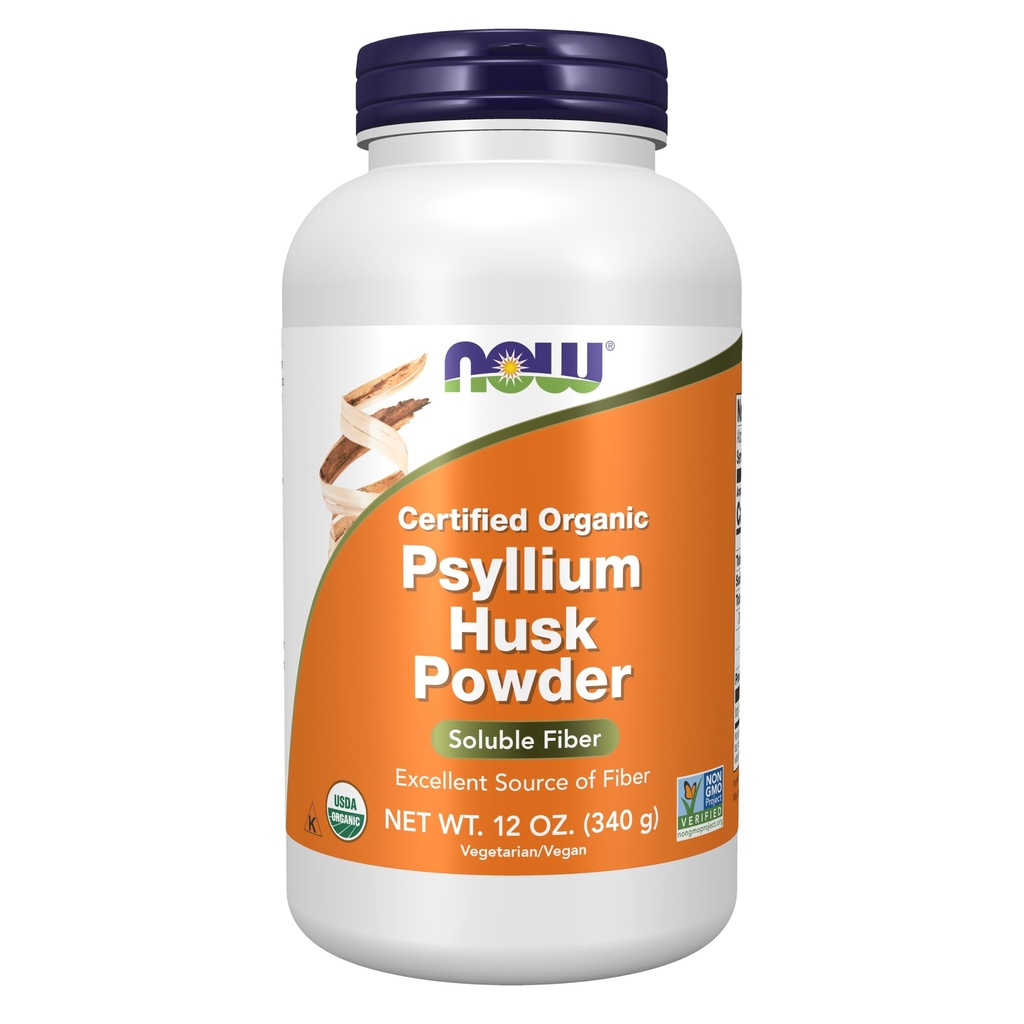 TERAZ Foods Supplements, Psyllium Husk Powder, Certified Organic, Non-GMO Project Overené, Rozpustné Fiber, 12-Ounce