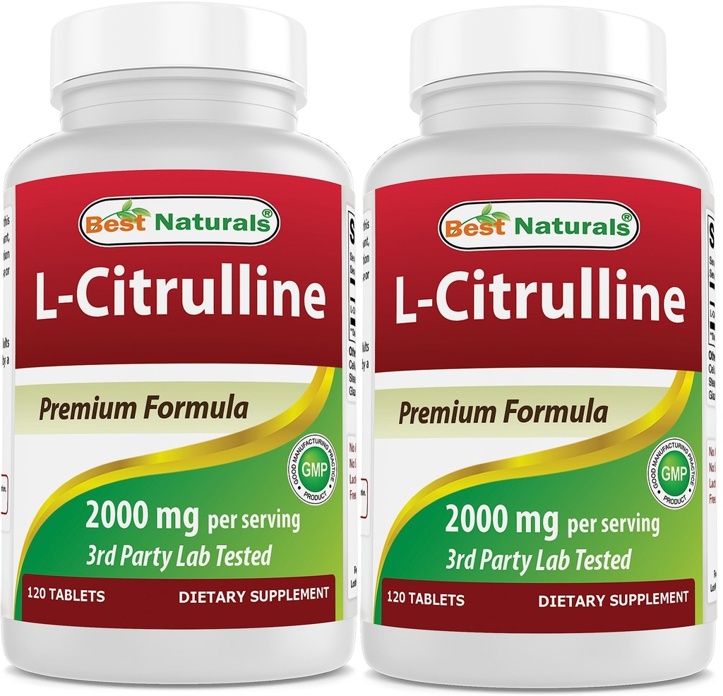 Najlepšie prírodné L-Citrulline 2000mg/Serving - Non-GMO - Gluten Free - 120 Tablety (120 Počet (Stock of 2)