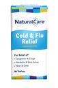 NaturalCare Cold & Flu Relief, Homeopatické tablety, 60ct 