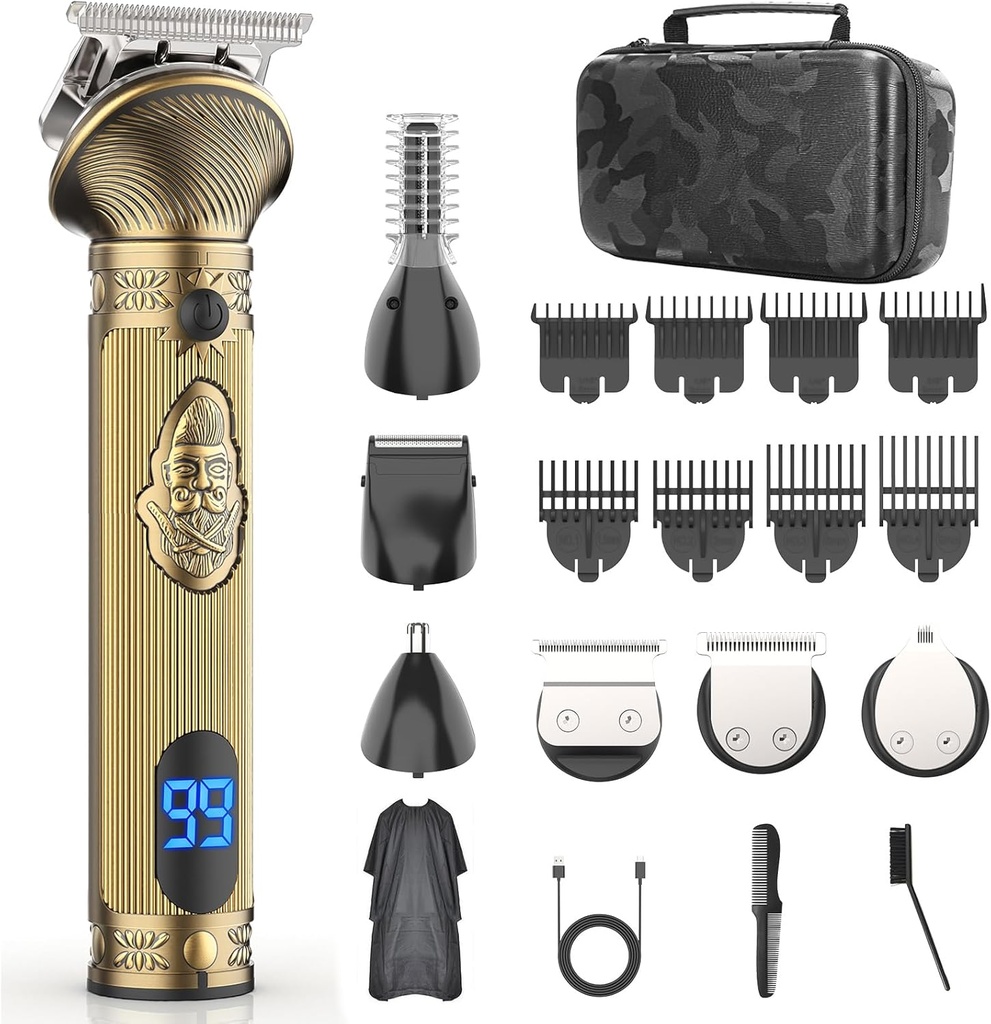 Bradavice Trimmer pre mužov, Cestovanie elektrické Shavers pre mužov s puzdrom, Bezdrôtové vlasy Clipper, Muži Grooming Kit pre fúzy nos tvár - 180 Mins holenie, Dary pre neho a otca