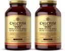 Solgar Calcium 600" - 240 tabliet, balenie 2 - Oyster Shell s vitamínom D3 - Non-GMO, bez lepidla, bez mliečnych výrobkov - 240 celkových služieb