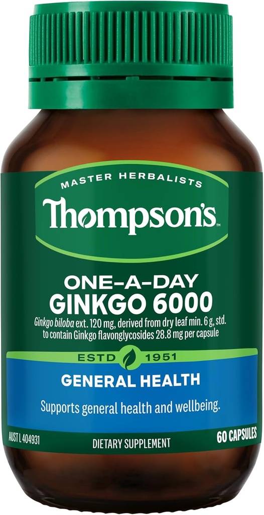 Thompson je One- A- Day Ginkgo 6000 mg 60 kapsúl