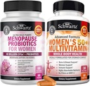 BioSchwartz Probiotické Menopauza Dodatok pre ženy (2 mesiace dodávky) Plus denne Multivitamín pre ženy 50 a viac (1 mesiac dodávky)
