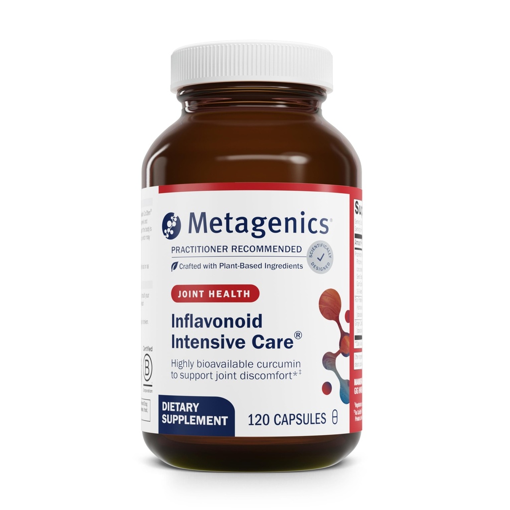 Metagenics Inflavonoid intenzívna starostlivosť - Curcumin, Boswellia, zázvor a senovka - podporuje spoločné pohodlie, imunitné zdravie a normálne zápalové reakcie - non-GMO, bezlepkové, vegetariánske - 120 kapsúl