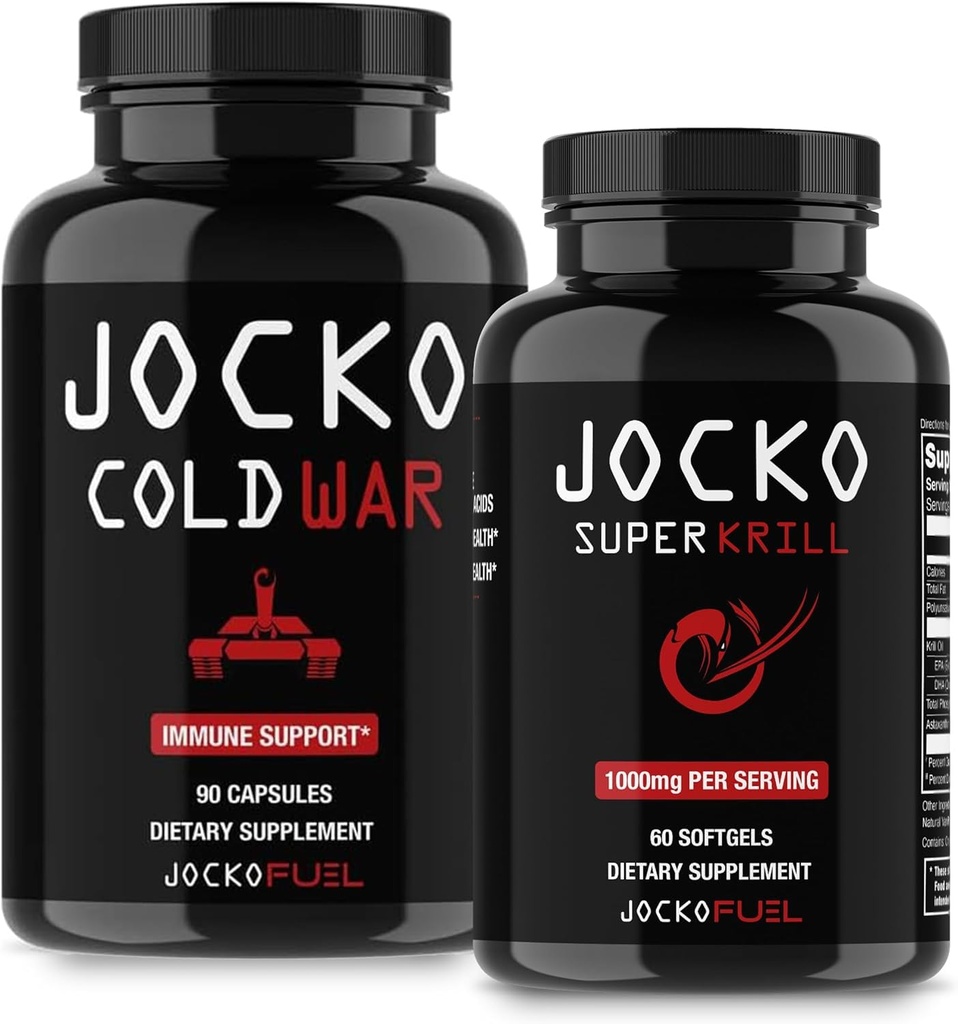 Jocko palivo studená vojna a Omega 3 kril olej doplnok Bundle