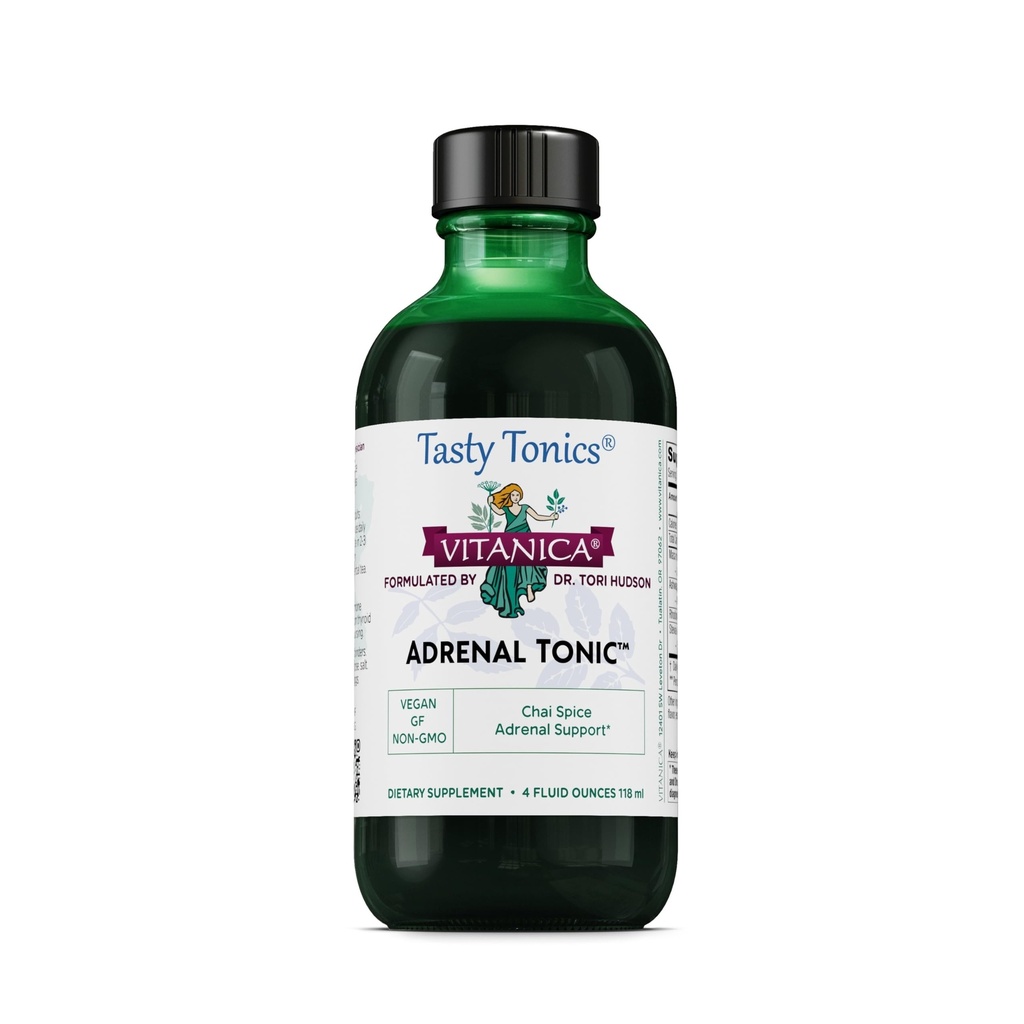 Vitanica - Adrenal Tonic, Adrenal Support, Vegetarian, 4 Ounce (Backaging May Vary)