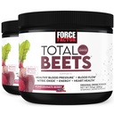 Force Factor Total Repets Drink Mix Superfood prášok s dusičnanmi na podporu cirkulácie, oxid dusnatý, energia, vytrvalosť, a vytrvalosť, Kardiovaskulárne zdravie doplnok, 60 Servisné, 2-Pack