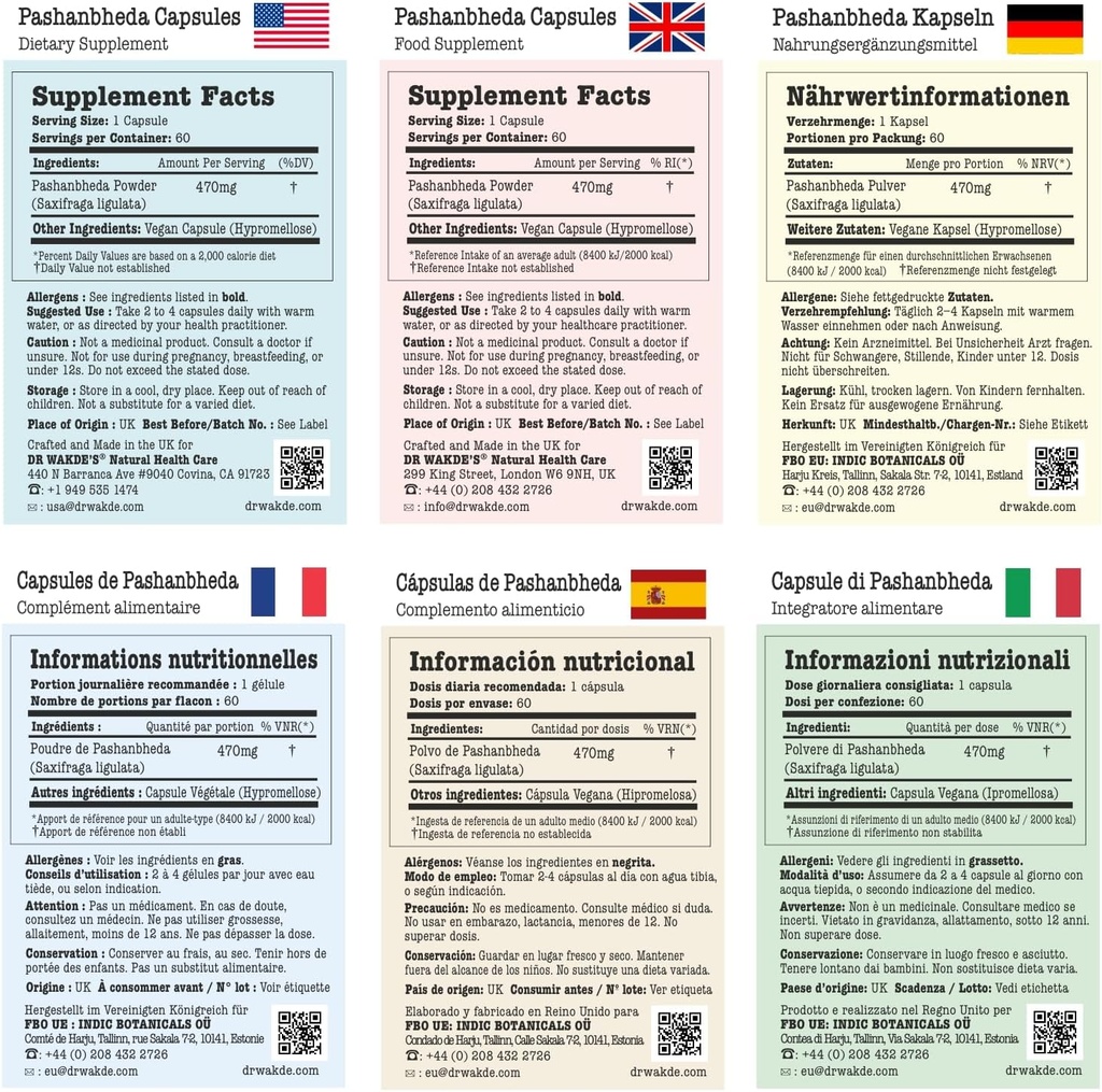 DR WAKDE's Pashanbheda Kapsule (Saxifraga ligulata) 