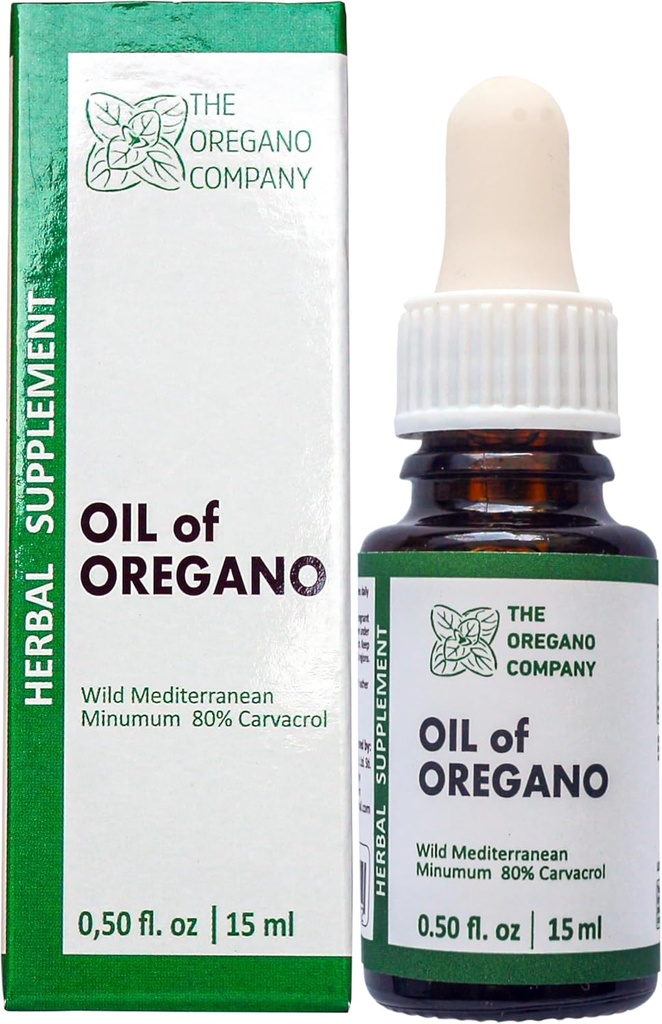 OREGANO COMPANY- olej z Oregano 0.50 fl. oz 15 ml kvapaliny, kvapky, Vegan, Vegetarián, Aceit De Oregano, Jedlé potravinové doplnky, Vysoká prírodná karvarol Potencie, Wild Oregano olej extrakt Tinktúra