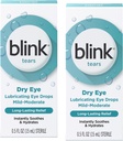 Blink Tears Mazanie očné kvapky (Mild-Modredate Dry Eye), 0,5 FL OZ (15 ml) - 2-Pack