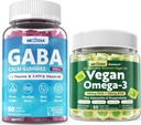 Vegan Omega 3 Gummy 1 balenie + GABA Gummy bez cukru 2 balenie