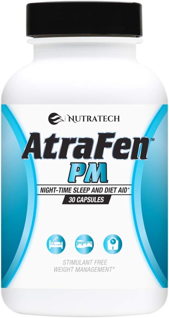 Atrafen PM - Nočné diétne tabletky, Apetite Supressant, a spánok pomoc. Boost metabolizmus, spáliť tuk, a Curb neskoro nočné Cravings.