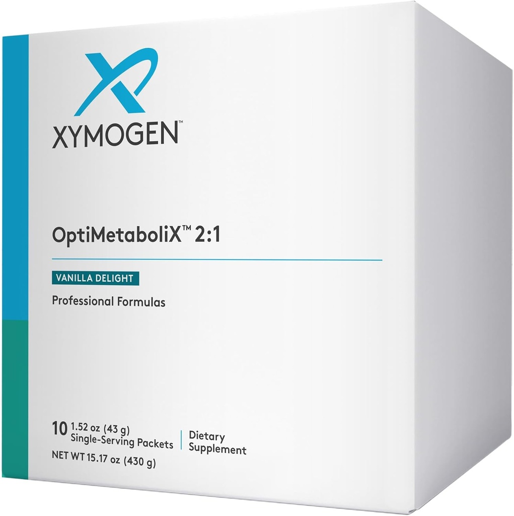 XYMOGEN OptiMetaboliX - Doplnok k metabolizmu s B12 Vitamíny a folát - Škorica doplnky + vitamín B9 - Vegan a lepidlo bez - Vanilka Delight (10 Servings)