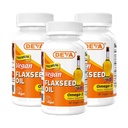 DEVA Organické vegánske vitamíny Ľanový olej - bohatý na Omega-3, pretlačený a nerafinovaný - 90 kapsúl (pack of 3)