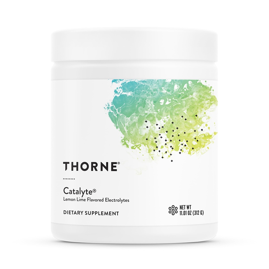 THORNE - Catalyte - Electrolyte Replenishment and Energy Restorianation Supplement* - No Artificial Sweeteners - NSF Certified for Sport-Lemon Lime - 11.01 Oz