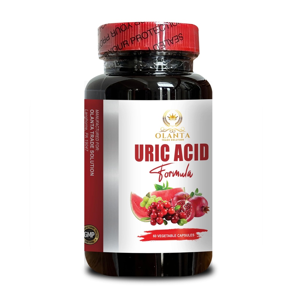 Kyselina URIC - Kyselina močová a Spoločná podpora Kapsule, Bylinné kyseliny močovej Supplement, Kyselina močová Podpora, Prírodné Remedy, Gluten Free - 1 Fľaša 60 Kapsule