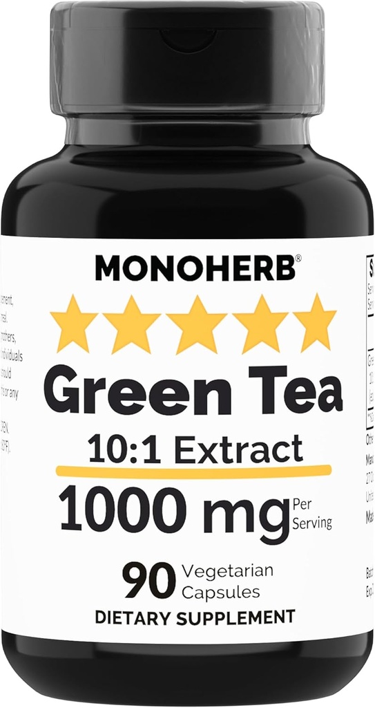 Monoherb extrakt zo zeleného čaju 1000 mg - 90 Vegetariánske kapsuly