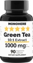 Monoherb extrakt zo zeleného čaju 1000 mg - 90 Vegetariánske kapsuly