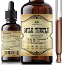 HERBALICIOUS Milk Thitle Extract - All-Natural Cleanse and Detox Supplement for Liver Support, Immune System Boost and Skin Health - Silymarin Nutritional Supplement - 2 fl Oz