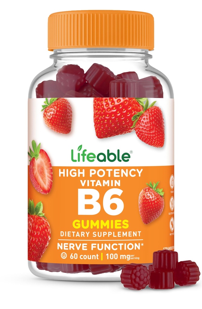 Životaschopný vitamín B6 Gummies 100mg 